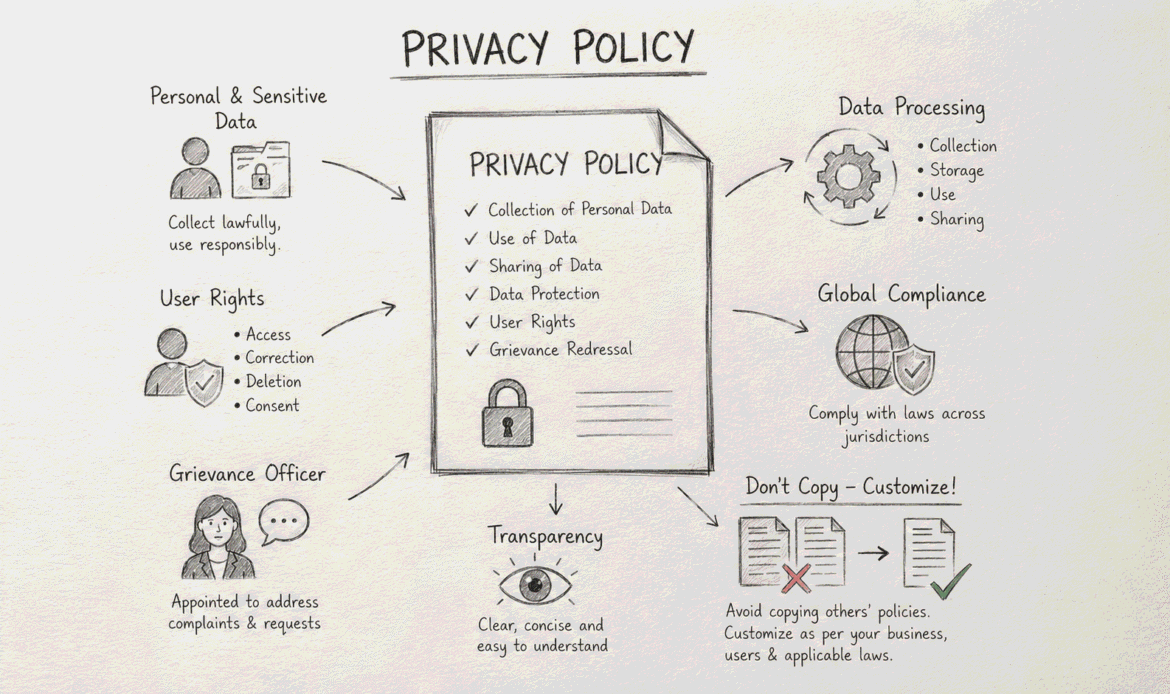 Startup privacy policy compliance in India
