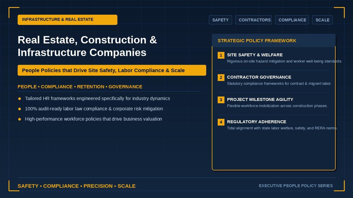 Real Estate, Construction & Infrastructure Companies