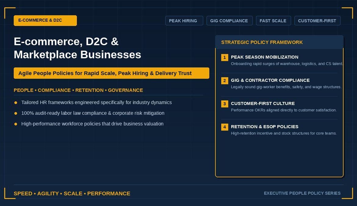 E-commerce, D2C & Marketplace Businesses